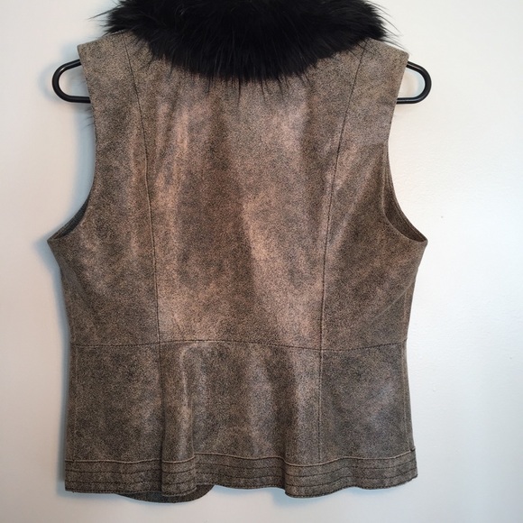 NWT Que Genuine Leather Vest - Picture 6 of 8